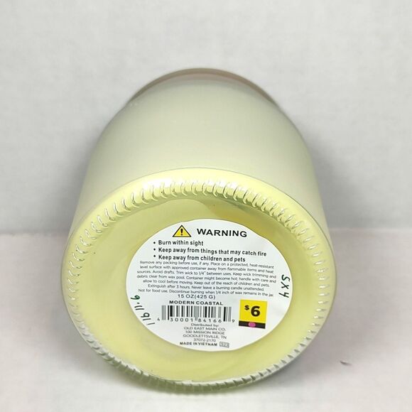 Trueliving Coconut Husk Scented Candle 15 Oz Modern Coastal Beach Jar w/ Lid New - Picture 8 of 9